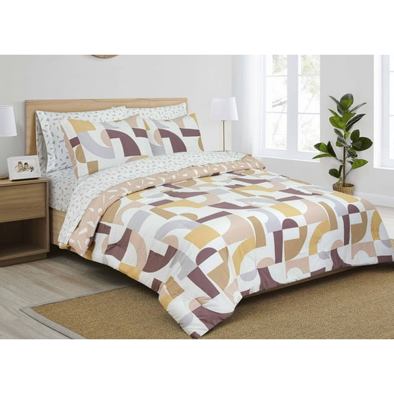 Kidz Mix Geo Reversible Bed in a Bag, Twin