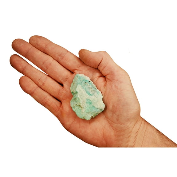Kidz Rocks Amazonite 2 1/2" 4-7 oz Crystal Chakra Healing Crystal Blue Rock Mineral