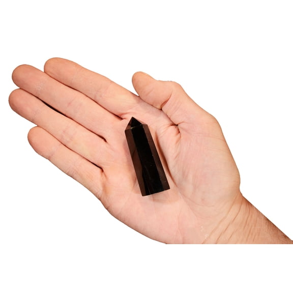 Kidz Rocks Black Obsidian 2 3/4" Polished Tower Raw Chakra Healing Crystal Rock Mineral Specimen