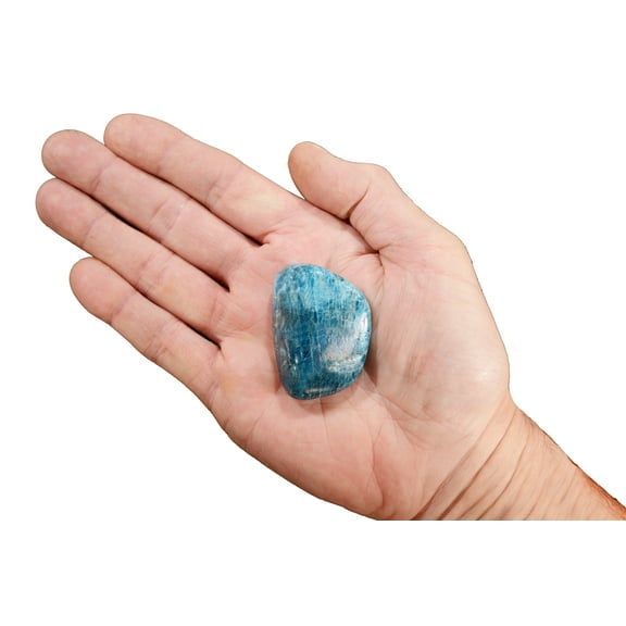 Kidz Rocks Blue Apatite 2" 2-3 oz Tumbled Healing Crystal Natural Stone Rock Mineral