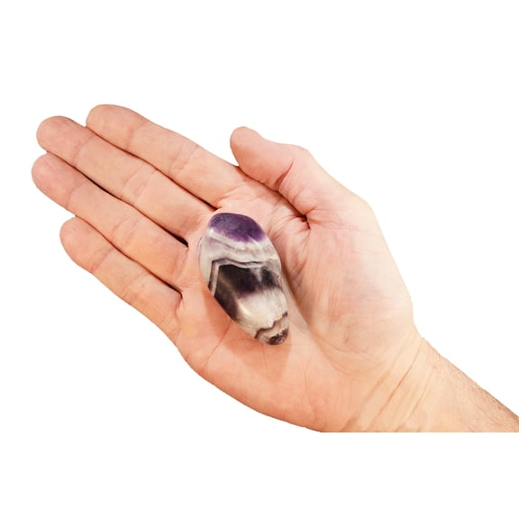 Kidz Rocks Chevron Dream Amethyst 1 1/2" 2 oz Tumbled Healing Crystal Purple Rock Mineral