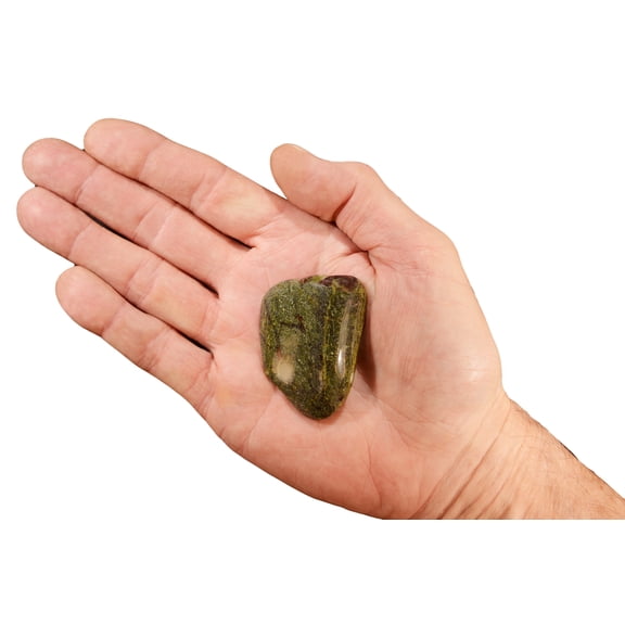 Kidz Rocks Dragon Skin Jasper 2" 2-3 oz Tumbled Healing Stone Green Rock Mineral Green
