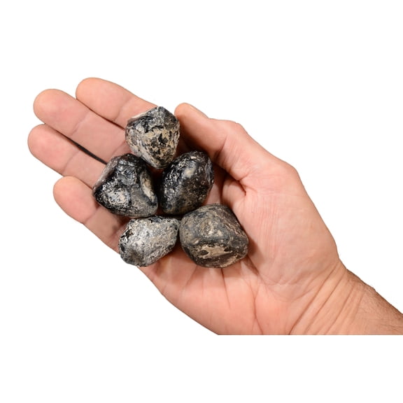 Kidz Rocks Obsidian Tear 1 5/8" Set Of 5 Raw Chakra Healing Stone Black Rock Mineral