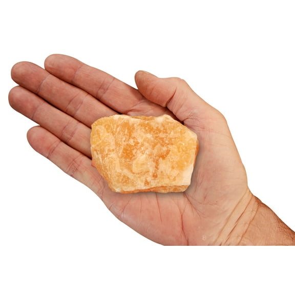 Kidz Rocks Orange Calcite 3" 8-12 oz Raw Chakra Healing Stone Rock Mineral