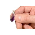 thumbnail image 1 of Kidz Rocks Purple Fluorite Pendant 1 1/4" Sterling Silver Chakra Healing Stone Rock, 1 of 4