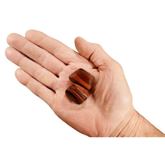 Kidz Rocks Red Tigers Eye 1 1/4" 2 Piece Tumbled Crystal Chakra Healing Stone Mineral