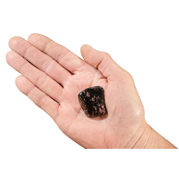 Kidz Rocks Rhodonite 1 1/4" Tumbled Crystal Chakra Healing Stone Pink Rock Mineral