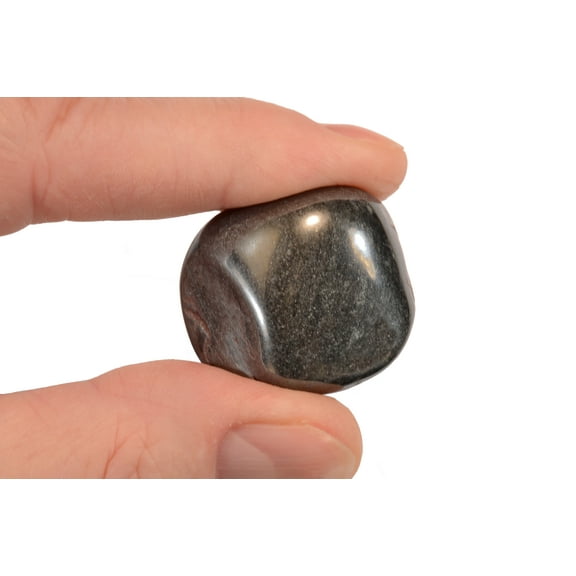 Kidz Rocks Silver Hematite 1" 2 oz Tumbled Rock Mineral Reiki Healing Crystal Stone