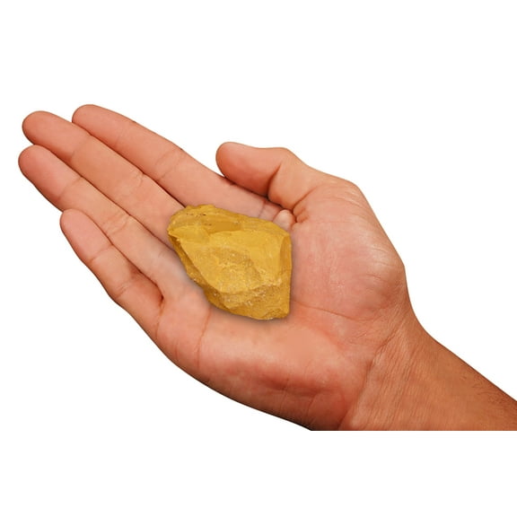 Kidz Rocks Yellow Jasper 1 1/2" Set Of 2 Raw Chakra Healing Stone Rock Mineral