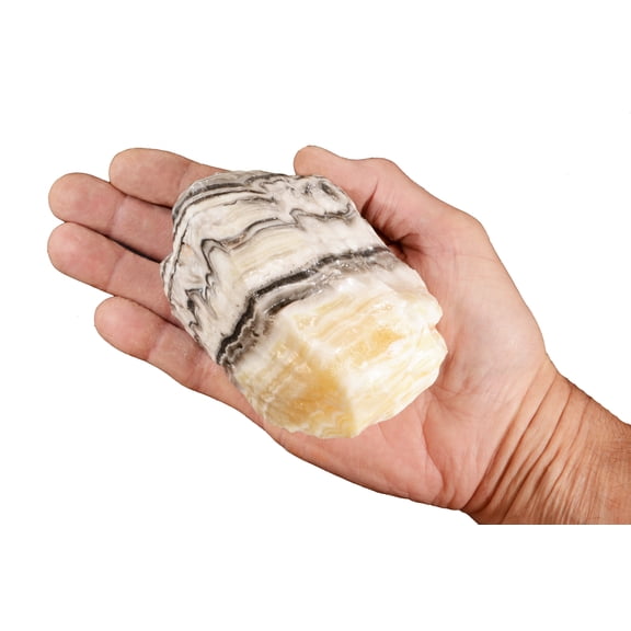 Kidz Rocks Zebra Onyx 4" 2 Pound Size Raw Chakra Healing Stone Rock Mineral