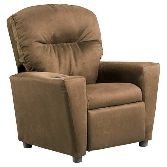 Kidz World Solid Color Kids Suede Recliner