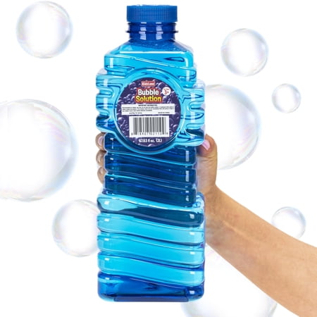 Kidzlane Bubbles Solution Refill 67.63 oz - Large and Easy-Grip Bottle for Bubble Machine and Wands - Bubble Refill