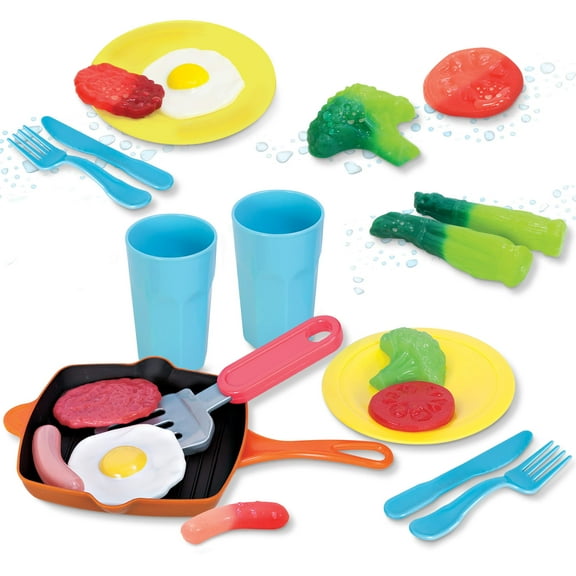 Kidzlane Color Changing Dinner Set | 22 Piece Kitchen Play Toy