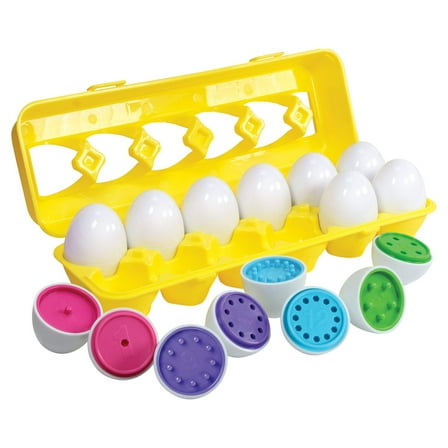 Kidzlane Count and Match Egg Set Toddler Toys, Preschool Educational Color and Number Recognition Skills Learning Toys