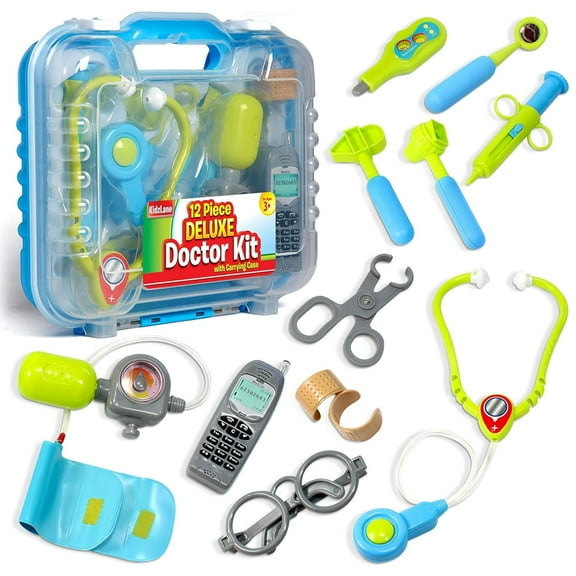 Kidzlane Doctor Kit for Kids - Kids Doctor Playset with Electronic Stethoscope - Kid Doctor Play Set - Pretend Play Doctor Set for Toddlers - Children's Realistic Dr. Kit with Sounds
