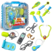 Kidzlane Doctor Kit for Kids - Kids Doctor Playset with Electronic Stethoscope - Kid Doctor Play Set - Pretend Play Doctor Set for Toddlers - Childrens Realistic Dr. Kit with Sounds