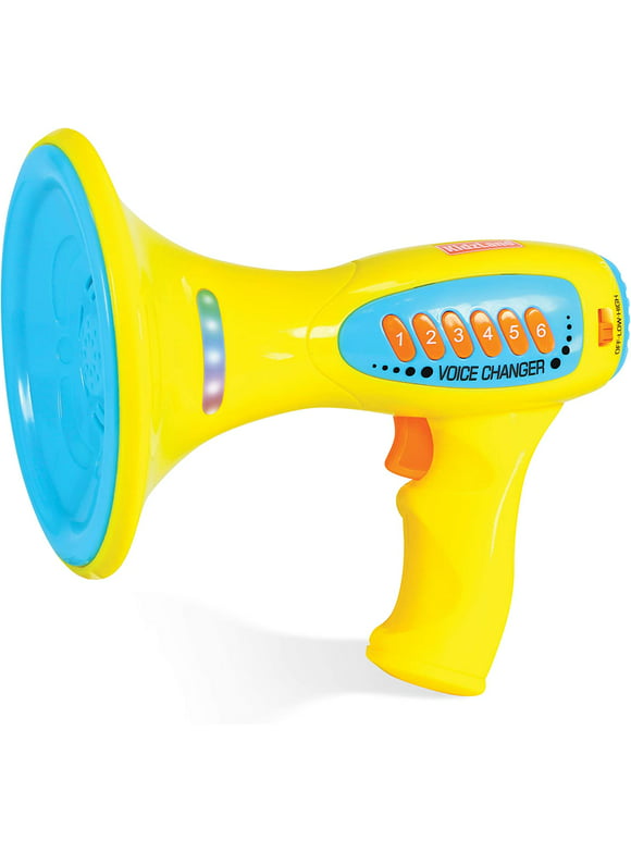 Kidzlane Handheld Voice Changer for Kids, Megaphone Function, Flashing LED Lights, Volume Amplifier