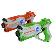Kidzlane Infrared Laser Tag Game Indoor and Outdoor Activity - set of 2 Green / Orange