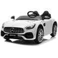 thumbnail image 1 of Kidzone 12V 45W Licensed Mercedes-Benz Ride On Car - White, 1 of 7