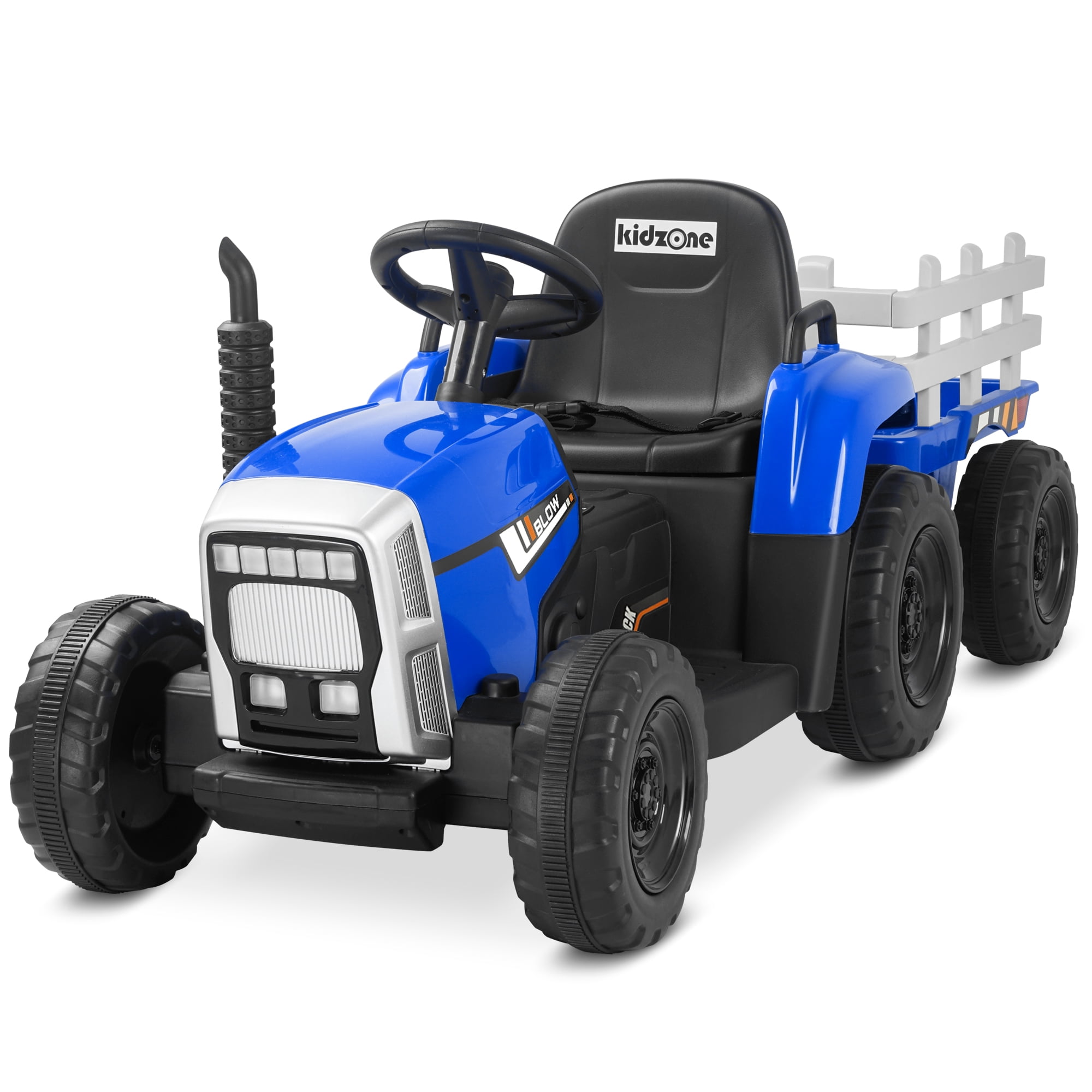 Kidzone 12V 7AH Treaded Tires Kids Battery Powered Electric Tractor ...
