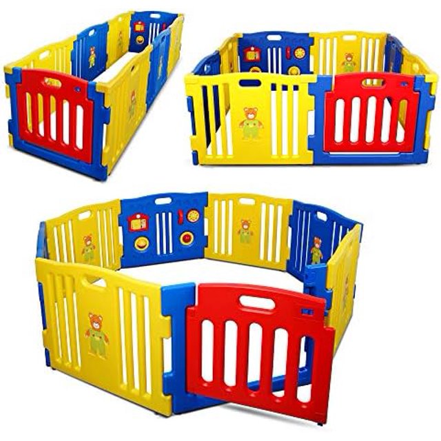 Kidzone Baby Playpen 8 Panel Safety Play Center Yard Home Indoor Outdoor Pen Play Pen Children