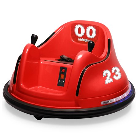 Kidzone DIY Race #00-99 6V Kids Toy Electric Ride On Bumper Car Vehicle Remote Control 360 Spin ASTM-certified, Red
