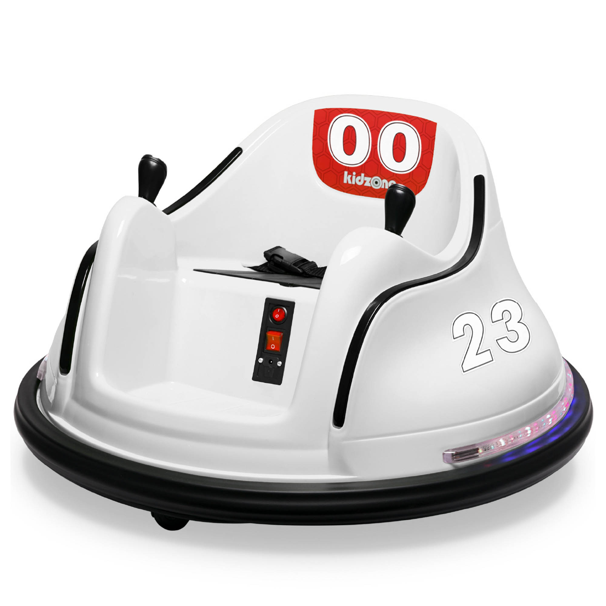 Kidzone DIY Race #00-99 6V Kids Toy Electric Ride On Bumper Car Vehicle Remote Control 360 Spin ASTM-certified, White - image 1 of 6