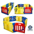 thumbnail image 1 of Kidzone Interactive Baby Playpen 8 Panel Safety Gate Children Play Center Home Child Activity Pen ASTM Certified Blue, 1 of 7