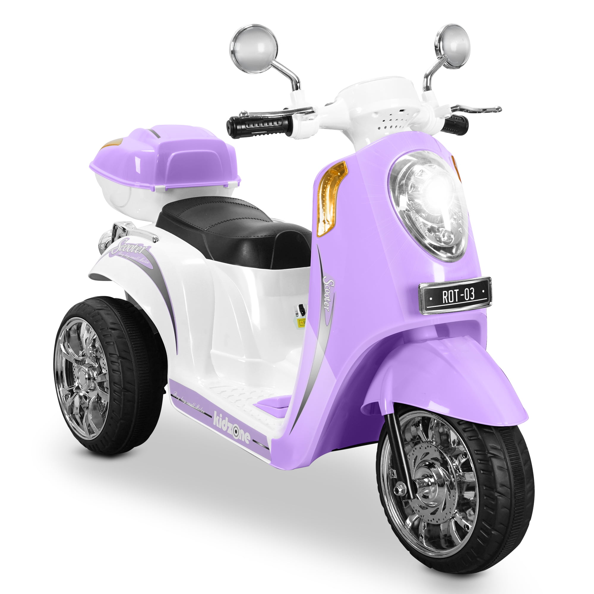 Kidzone Toddler Operated Motorized 3 Wheel Kids Scooter with Music Headlight and Horn Walmart