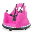 thumbnail image 1 of Kidzone Smart Bumper Car for 2-6 Years Unisex Toddler & Kids, 12V 2-Speeds Electric Ride On Bumping Toy Gifts W/APP Control, LED Lights, Bluetooth, 360°Spin & DIY Sticker, ASTM Certified, Pink, 1 of 7