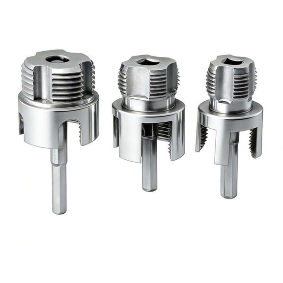 Kieccall 1/2 3/4 1 Inch Pipe Threader Tap Drill Bit Plumbing Internal External Threading Tool Home Improvement Kit