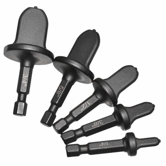 Kieccall 1/4 Inch Hex Shank HVAC Copper Pipe Flaring Drill Bit Set Swaging Tool Kit Gift