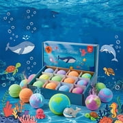 Kieccall 12 Pack Ocean Bath Bombs 2.12 oz Each Moisturizing Fizzy Bubble Bath for Spa Gift