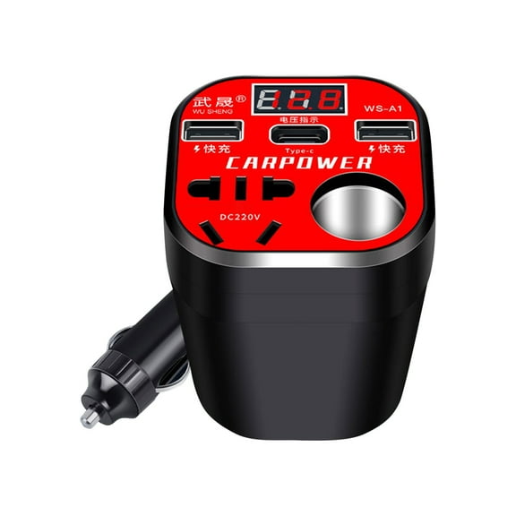 Kieccall 12V-24V Universal Car Power Inverter - Converts to 220V AC Outlet, Smart Charging, Road Trips & Camping for Powering Electronics