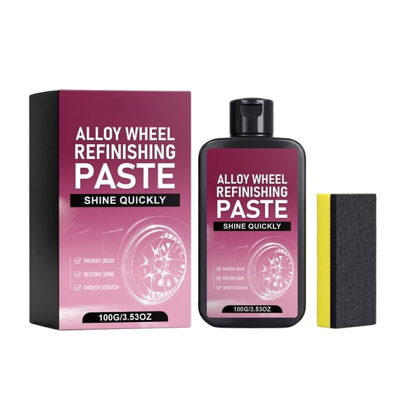 Kieccall 3.5 oz Car Wheel Rim Refurbishment Paste Kit for Alloy Wheel Cleaning Polish Gift