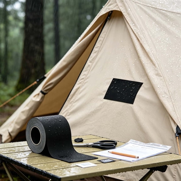 Kieccall 3.9 x 78.7 Inch Self Adhesive Canvas Repair Tape, Waterproof Fabric Patch for Tent Sofa Backpack Umbrella, Durable Stick On Canvas Repair Patch Kit Gift