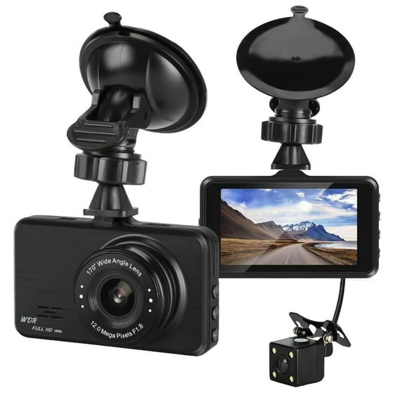 Kieccall 3-Inch Dash Cam 1080P HD Driving Recorder - Front/Rear Dual Lens & Night Vision, Car-Mounted DVR For Reliable Road & Parking Surveillance