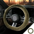 thumbnail image 1 of Kieccall 38cm Winter Plush Car Steering Wheel Cover Fitting For Cars Fitting 15 Inches, 1 of 6