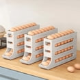 thumbnail image 1 of Kieccall 4 Tier Slide Egg Storage Box 30 Egg Holder Organizer for Refrigerator Kitchen Use, 1 of 6