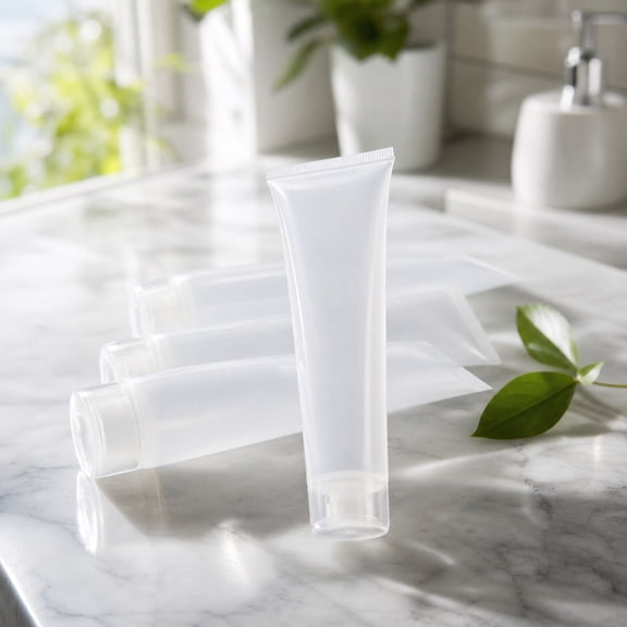 Kieccall 5 Pack Empty Plastic Hand Cream Tubes Refillable Cosmetic Containers for Lotion Gift