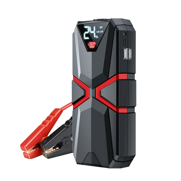 Kieccall 600A Car Battery Jump Starter - 12V Portable Booster Pack with LED Display, Emergency Charger Cables for 6.0L Gasoline Engines