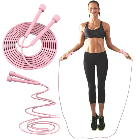 Kieccall 9.2 Ft Adjustable PVC Speed Jump Rope Non Slip Handles for Cardio Endurance Fitness Workout