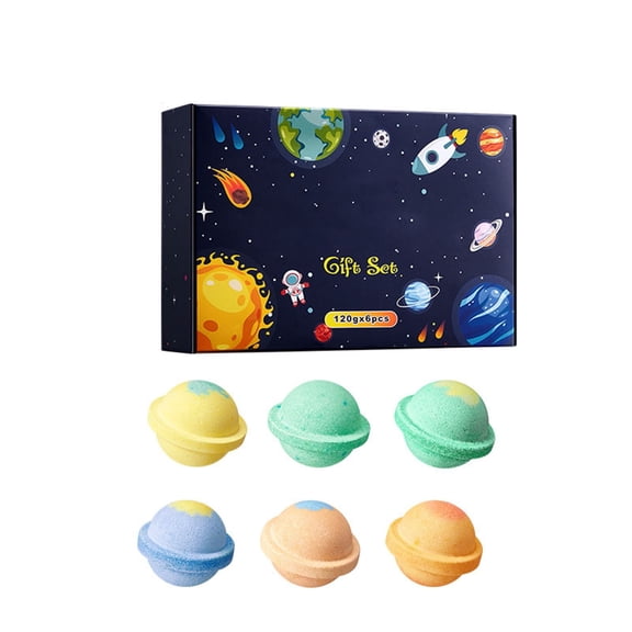 Kieccall Bath Bomb Natural Planet Bath Salt Ball Aromatherapy Gift Set for Home Spa Bathroom Relaxation Body Daily Care Gift