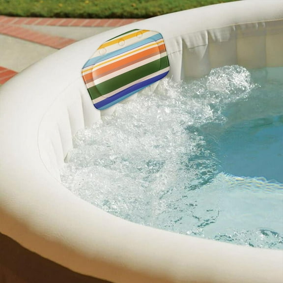 Kieccall Bathtub Pillow With Suction Cup Neck Support Spa Pillow For Bath Accessory Inflatable