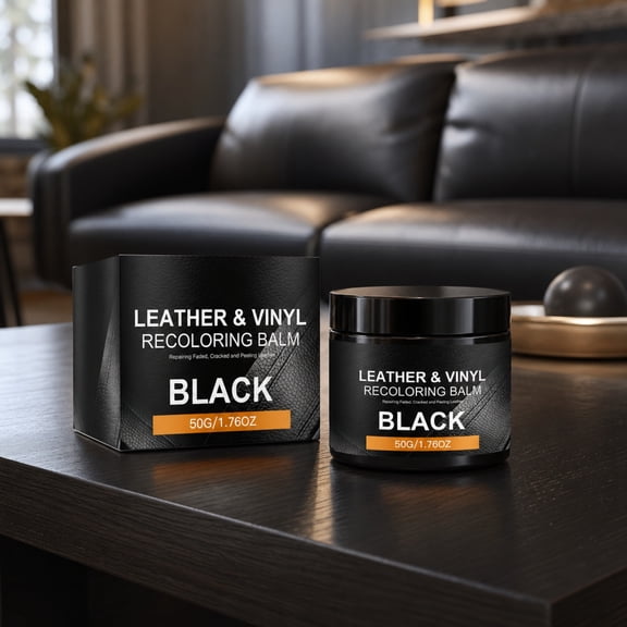 Kieccall Black Leather Recoloring Balm 1.8 oz Leather Color Restorer for Scratch Gift