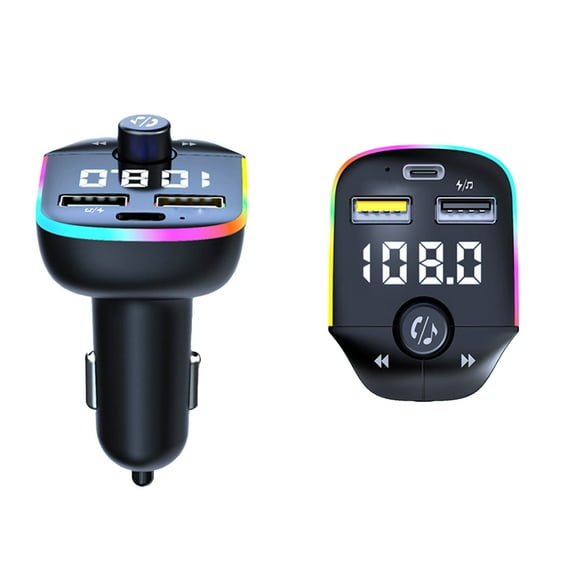 Kieccall Bluetooth 5.0 FM Transmitter For Car - Dual USB Charging Adapter With MP3 Player, Hands-Free Calling & Stable Connection, Ideal For Road Trips & Commutes