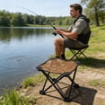 thumbnail image 1 of Kieccall Breathable Mesh Folding Stool Portable Compact Chair for Fishing Camping Queueing Outdoor Use, 1 of 6