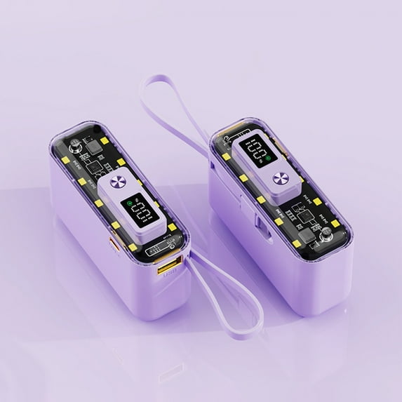 Kieccall Camping And Hiking New Fast Charging PD22.5W Mini 20000 MAh With Cable Transparent Cell Phone Charging Treasure Mobile Power