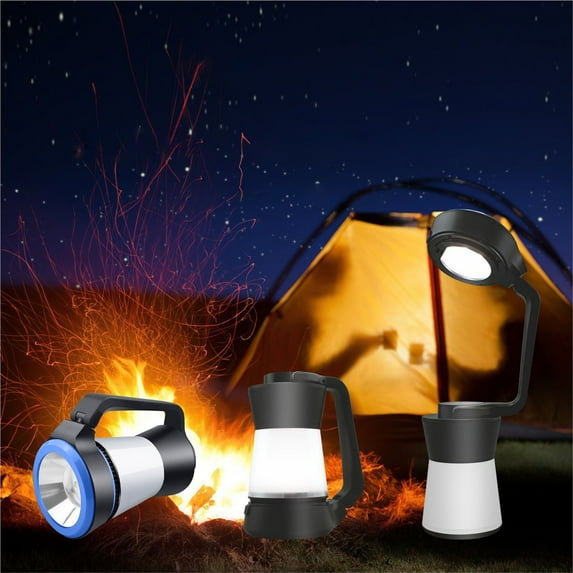 Kieccall Camping And Hiking Outdoor Multifunctional 3-in-1 Camping Light Flashlight Lighting LED Portable Tent Light Home Table Lamp Charging Models