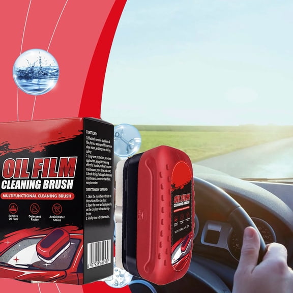 Kieccall Car Glass Oil Film Remover, Automotive Windshield Grease Eliminator, for Car Truck Windshield Glass, Remove Oil Film Restore Clear Vision 4 fl oz